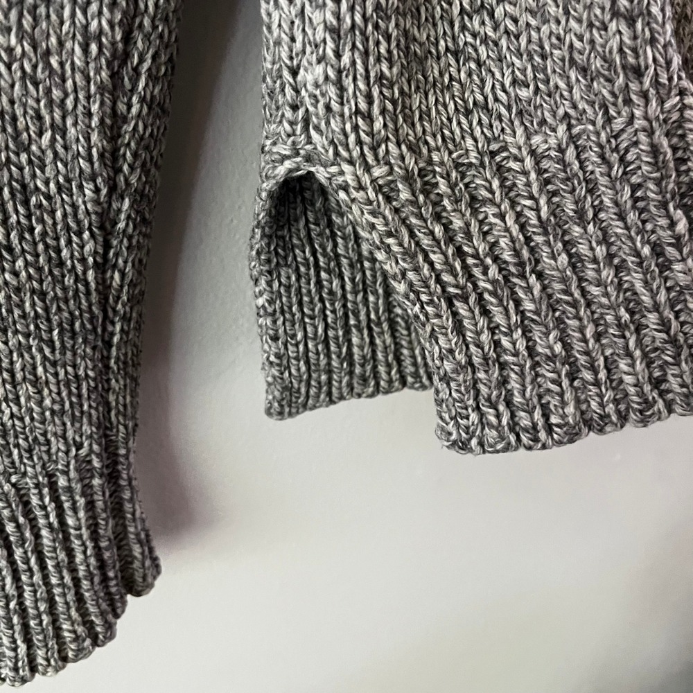 Trovata Birds of Paradis Lambswool Chunky Knit Turtleneck Sweater Gray size XS - Picture 5 of 12
